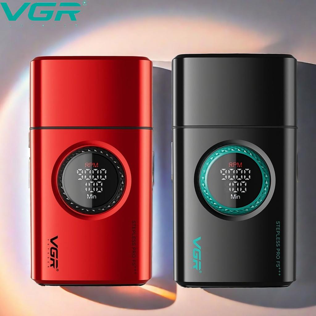 VGR V-377 Mini Hair Trimming Metal Shell Hair Clipper Smart Digital Display Shaver Professional Reciprocating Electric Clipper Safe and Skin-friendly