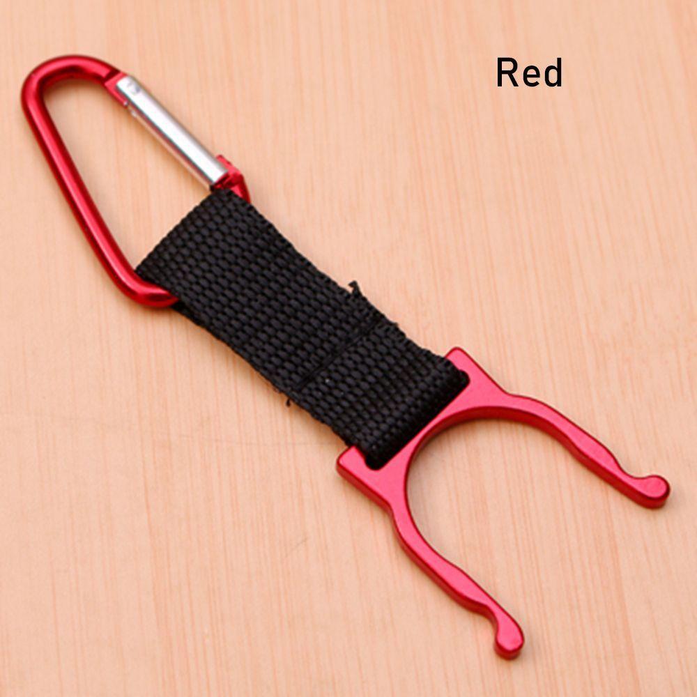 New Arrival Sports Outdoor Kettle Buckle Carabiner Water Bottle Holder Camping Hiking Aluminum Rubber Buckle Hook High Quality