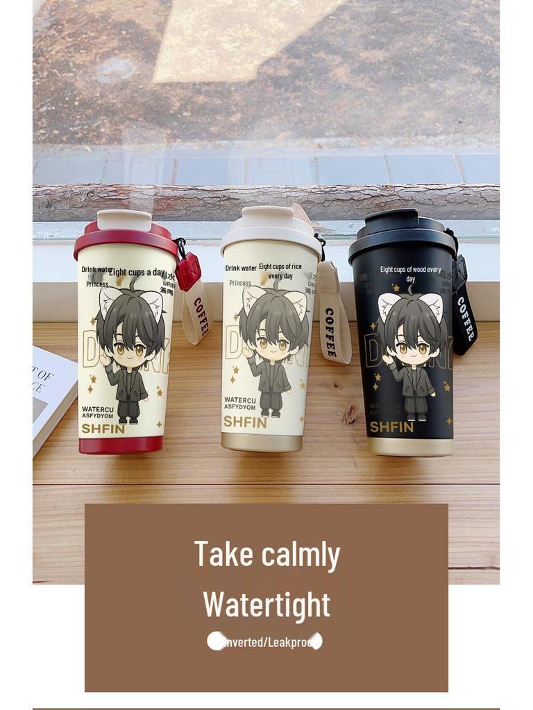 The Little Mermaid Stainless Steel Insulated Water Cup, Large Capacity, Anime Design, Unisex Gift