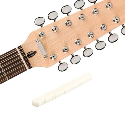 Kostěný kobylkový sedýlek a matice pro 12strunnou akustickou kytaru Náhradní díly z pravé hovězí kosti