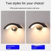 Outdoor Waterproof Simple LED Wall Lamp Modern Creative Long Strip Induction for Courtyard Aisle Door Entrance Warm White IP65