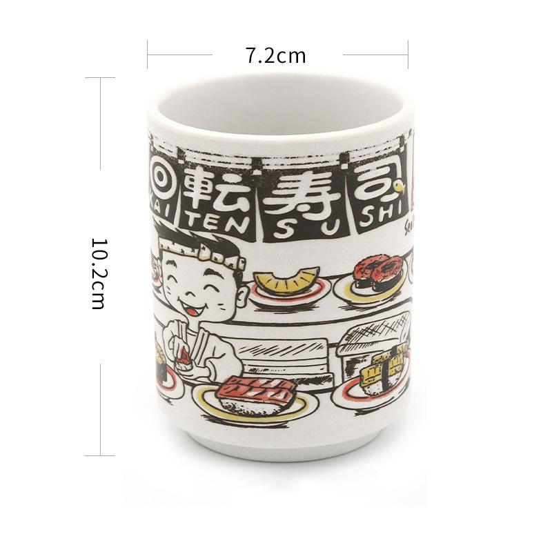 Japanese Style Ceramic Mugs 300ml Tea Wine Sushi Sake Cup Restaurant Decor Water Cup Coffee Mug Tea Cup Asian Culture Gift