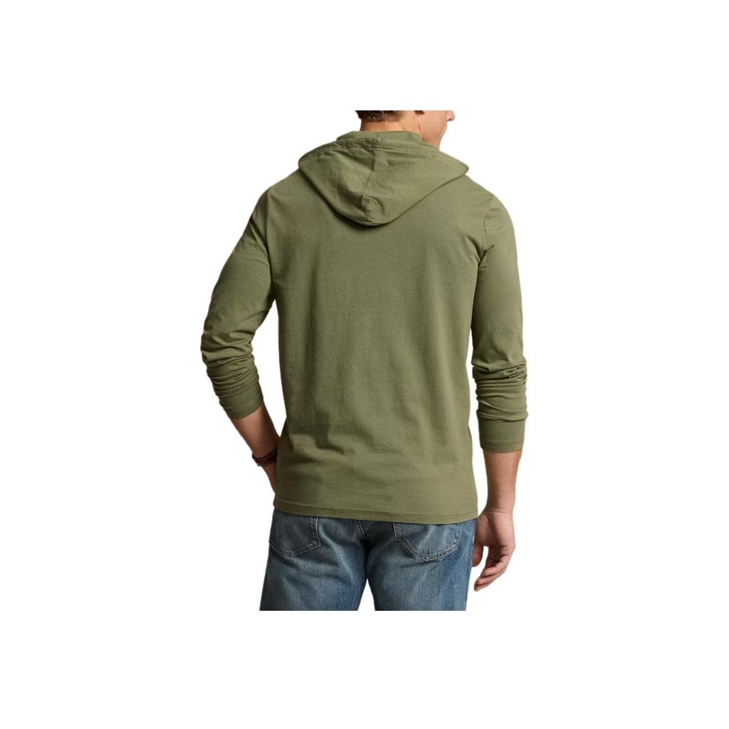 Polo Ralph Lauren SS24 Drawstring Hooded Embroidered Long Sleeve Sweatshirt Men Sweatshirt Green 710847203055