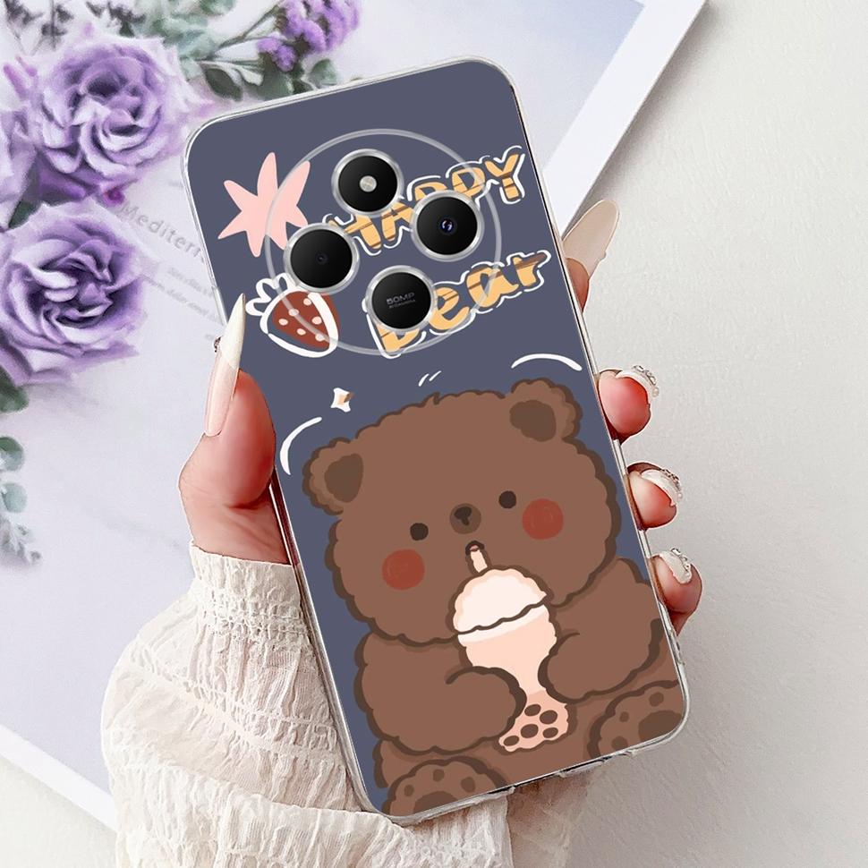 For Xiaomi Redmi 14C Casing Fashion Heart Cat Cover 6.88" Soft TPU Phone Protective Shell For Xiaomi Redmi 14R 14C Cases Coque