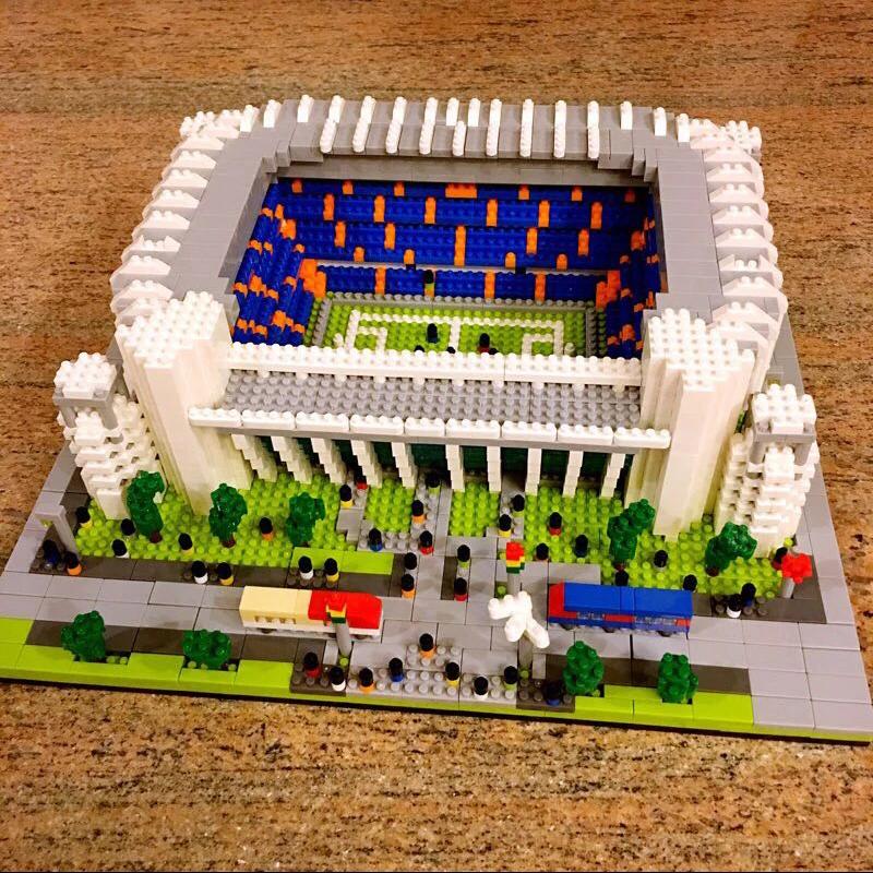 Barcelona Fotballstadion Mikroblokker Byggesett Miniklosser Arkitektur Byggeklosser Leker for Voksne Fotballbane Gave
