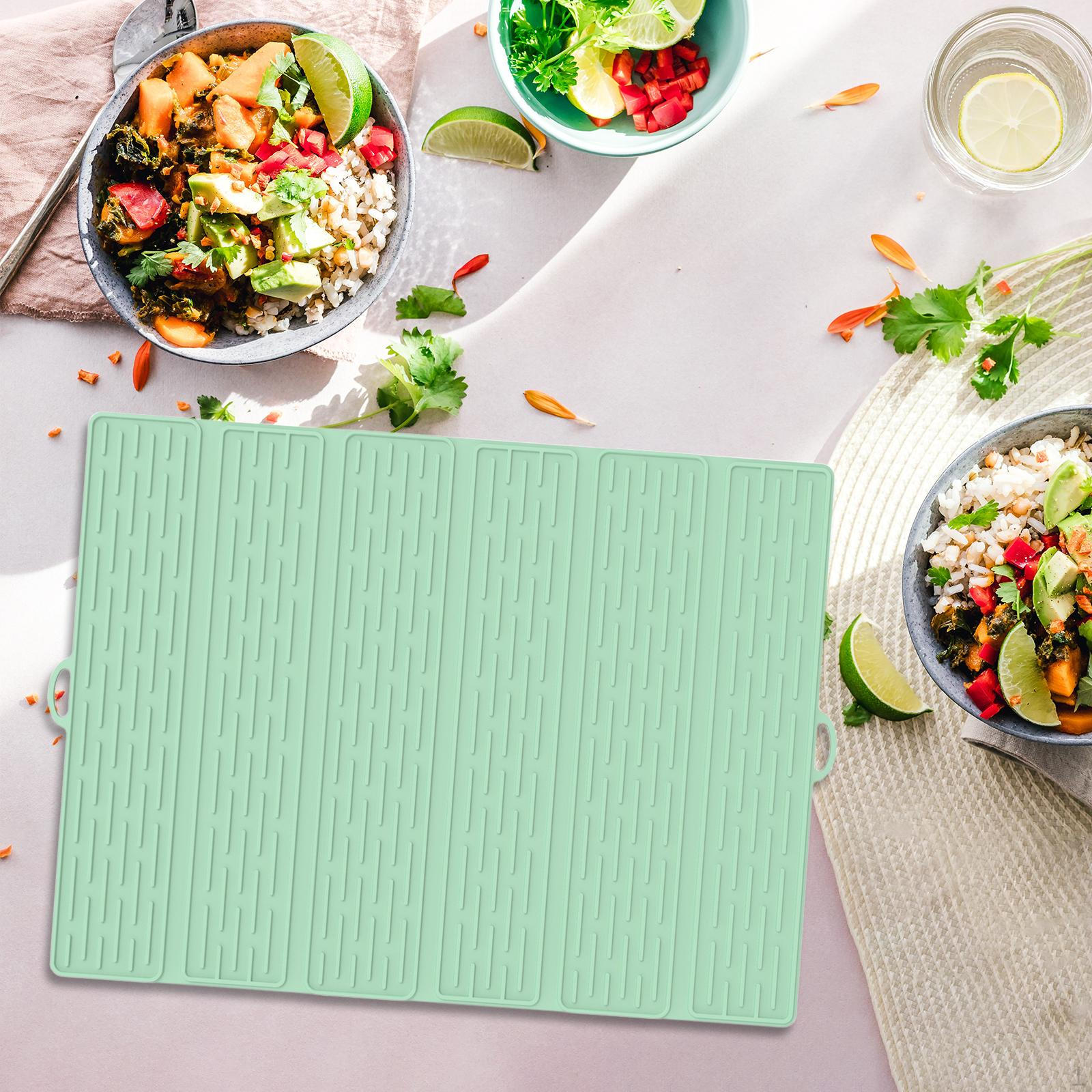 

Коврик для сушки посуды, теплоизоляционная подкладка, доска для кухонной утвари, для столешницы, раковины зелёный