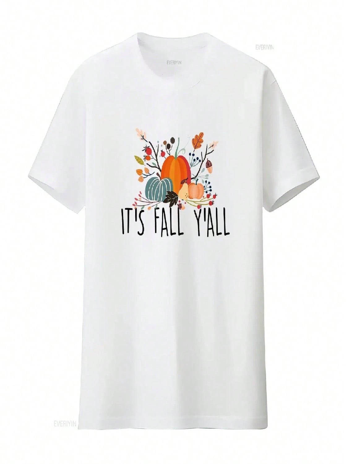 It S Fall Y All Funny Pumpkin Spice T Shirt Autumn Vintage Washed Soft Fashion Graphic Stretched Breathable Versatile S разноцветный
