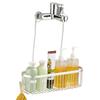 For Shower Hanging Organizer With Hooks Storage Shelf- No Drilling Design For Shower Basket For Shower Faucet Or Cross Bar Rack