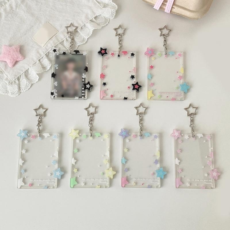3 Inch Photo Card Pouches Photo Card Protector Sleeve Mini Photo Protector With Carry Hook For Backpacks Key Organizes