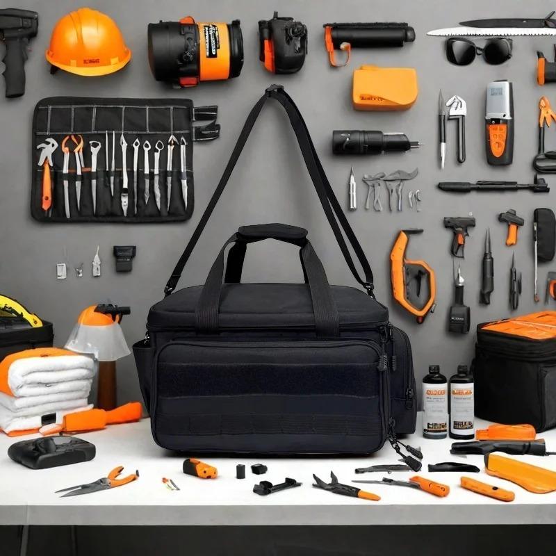 Vylepšená brašna na nářadí s ramenním popruhem, dno proti oděru, taktická taška na ruční nářadí, víceúčelová pracovní taška pro opraváře, tesaře