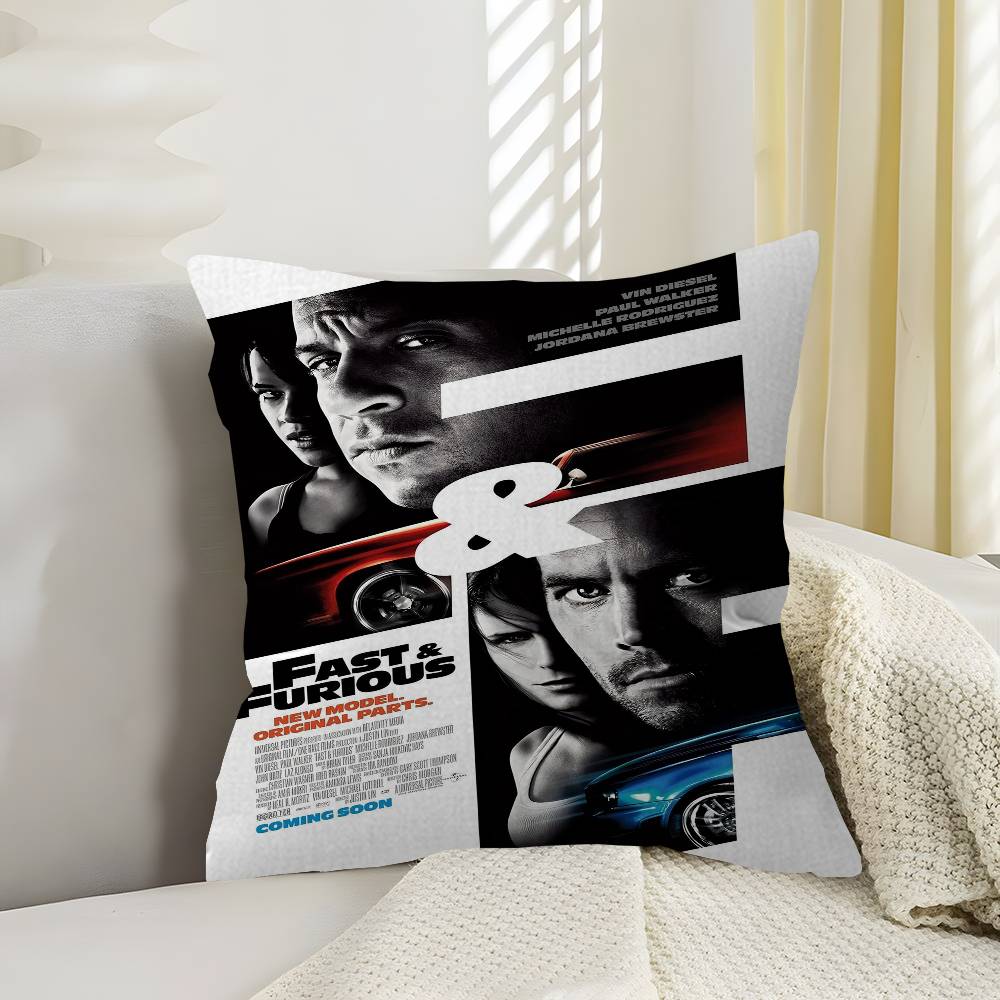 FFast and Furious Classic Movie Cushion Cover Pillowcase Upholstery Sofa Throw Pillow Home Decor Pillowcas