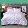 Chic And Durable Pinch Pleat Pintuck Duvet Cover Pillow Sham Set For All Seasons