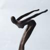 Metal Handicraft Creative Movement Figure Diving Sportsman Abstract Sculpture Swimming Metal Figurine Home Decoration