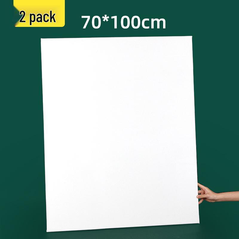 Long Strip Solid Wood Framed Canvas: Rectangle Acrylic Painting On Pure Cotton Linen