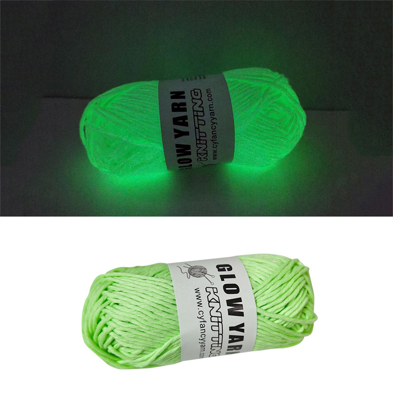 In The Dark Yarn For Crochet, Yards Scrubby Thread Knitting Yarn For Crocheting Weaving, Sewing Supplies For Knitting DIY Crafts One Size
