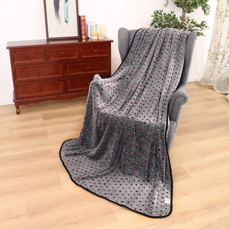Soft Coral Fleece Pet Blanket Dogs Cats Warm Bed Mat Cozy Sleeping Pad