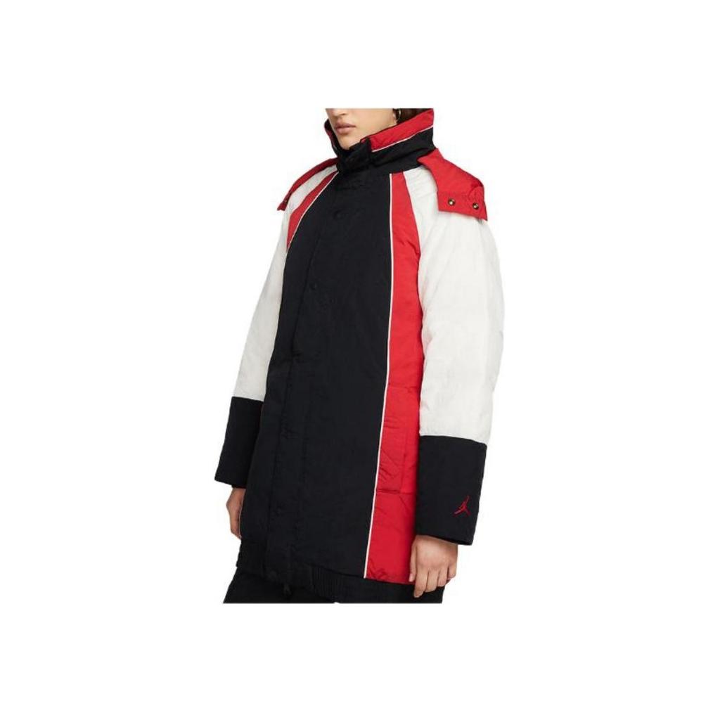 Jordan Mid-Length Brand Logo Detachable Hood Warm Fleece-Lined Durable Down Jacket Women Outerwear Multicolor DH0782-011