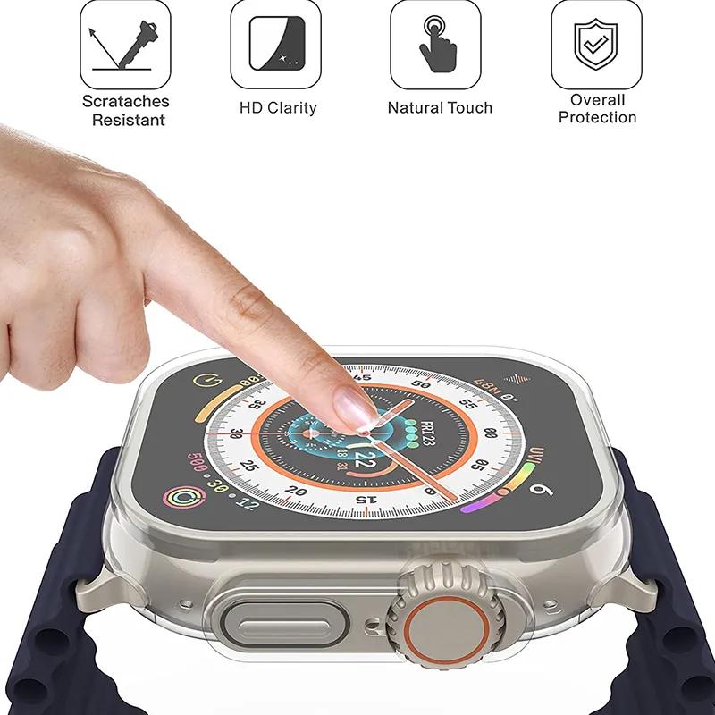 360 Grad Vollschutzhülle Für Apple Watch Ultra 49mm Displayschutzhülle Schutzschale Für iWatch Ultra 49mm TPU Stoßfängerhülle