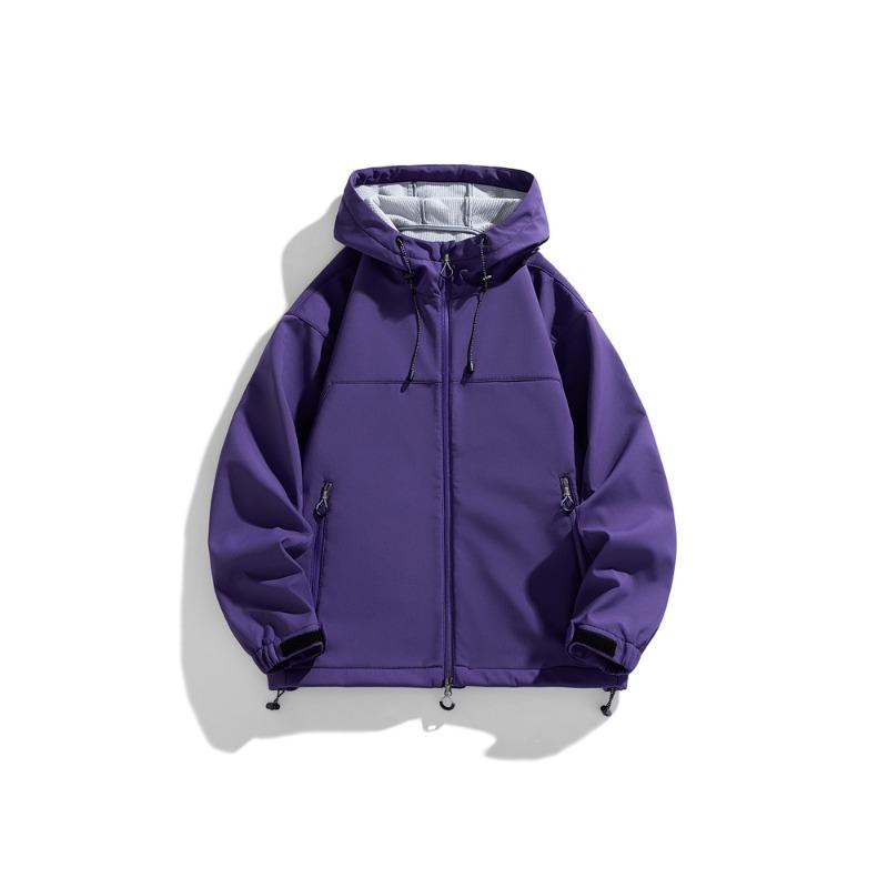 Enkel Parstil Höst Senaste Fritidsjacka med Huva