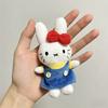 10cm Cute Miffy Bunny Plush Keychain - Red Bow Soft Rabbit Bag Charm for Girls, Cute Purse & Car Key Birthday Pendant Gift