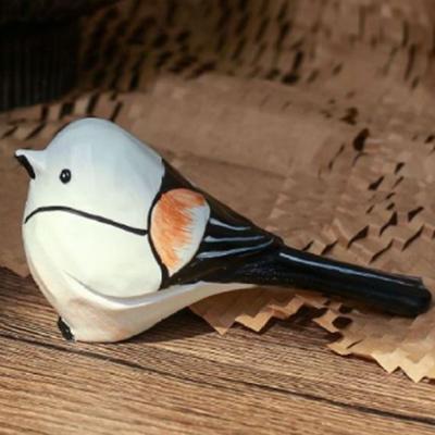 Durable Cute Fat Chirp Bird Ornament Handmade Rustic Bird Statue Resin Crafts Vintage Robin Bird Ornament Garden Decor