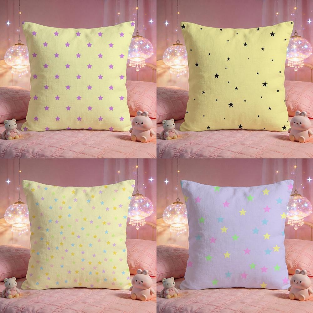 Capa de Almofada com Fundo de Estrela Mágica Conforto Premium Capa de Almofada Reversível Design Dois em Um para Qualquer Ambiente Interior de Carro