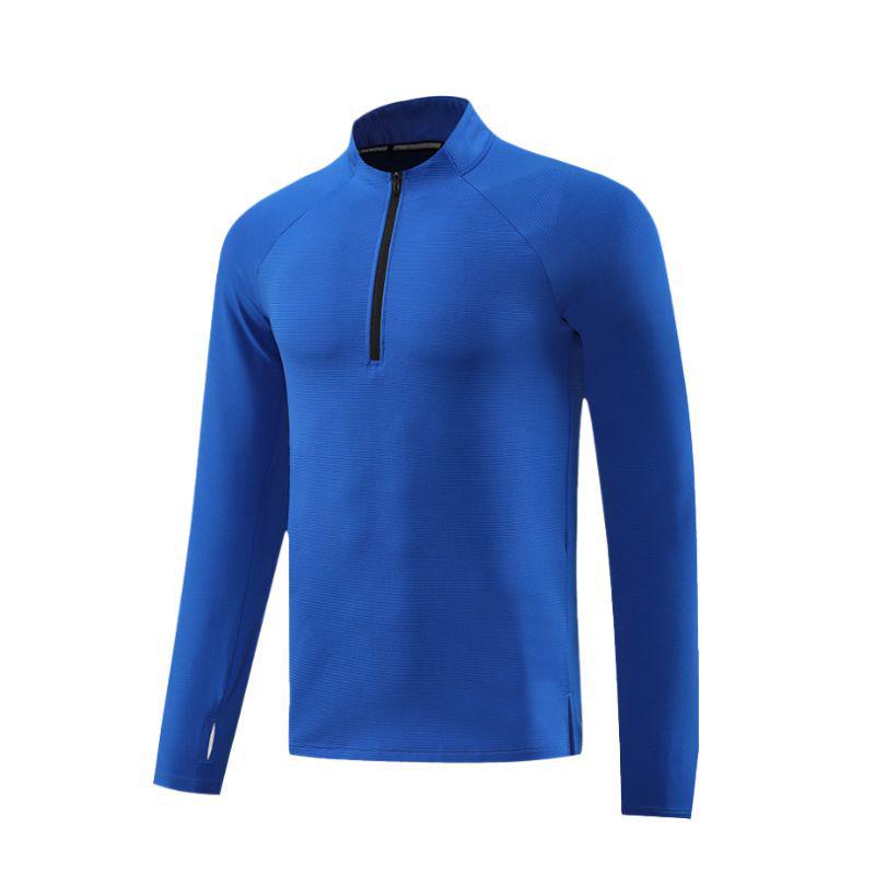Men's Quick-Dry Half-Zip Stand-Collar Sweatshirt for Autumn/Winter Running and Training.