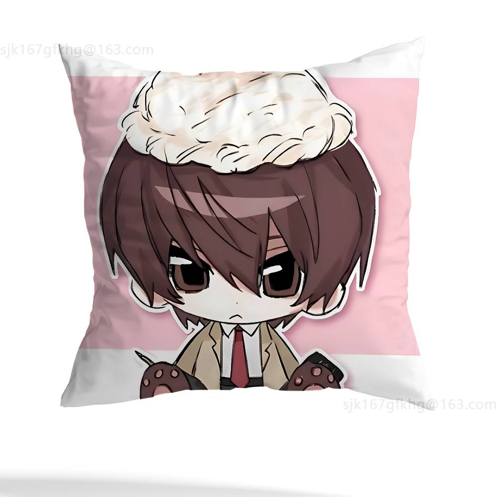 Anime D-Death Note Kissenbezug Sofa Wohnzimmer Schlafzimmer Kopfteil Rückenlehne Kissen Quadratisches Kissen Nickerchenzeit