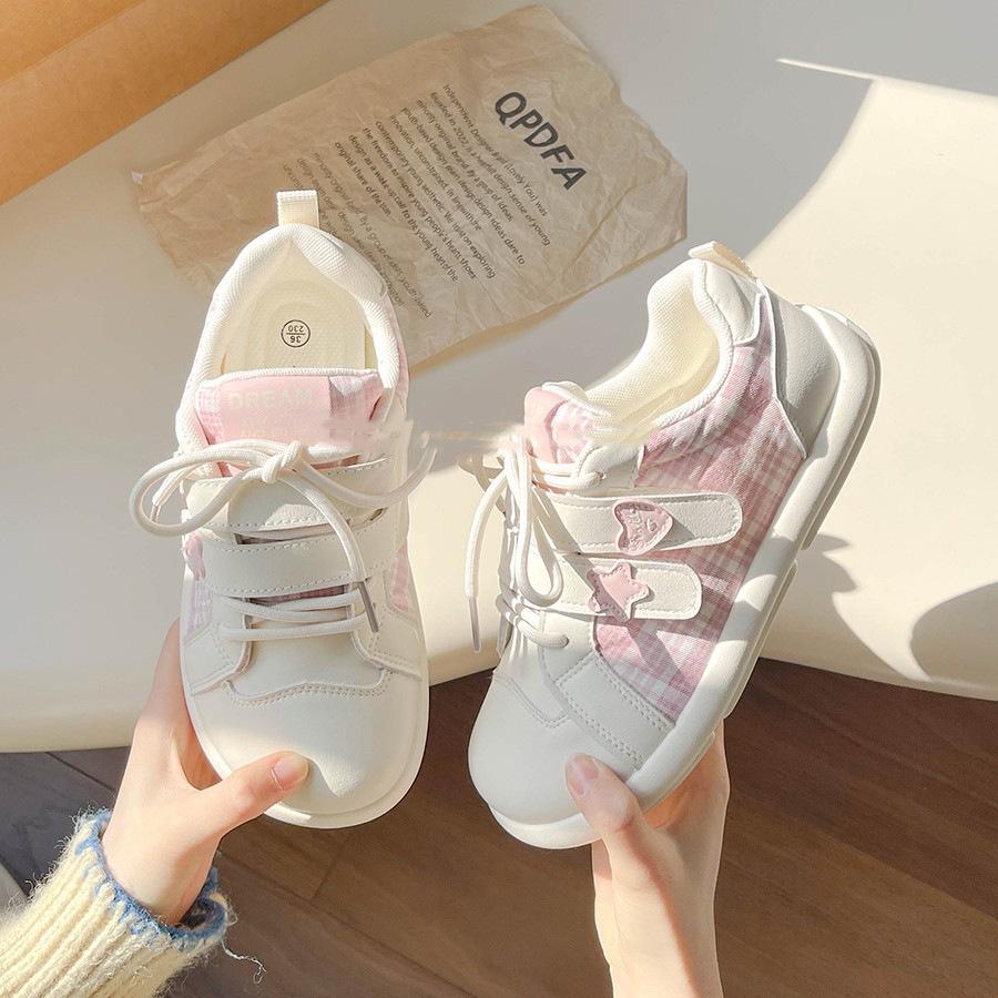 Little White Shoes Women's New Summer High-value Korean Velcro Little White Shoes Retro Thick-soled Versatile Women's Shoes In 2025