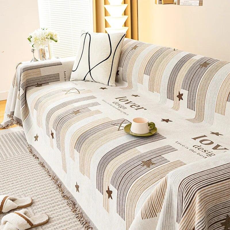 Cat Scratch Resistant Chenille Sofa Full Cover All-season Universal Nordic Anti Slip Sofa Towel