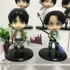 Attack On Titan Anime Figure Toys Levi Mikasa Ackerman Action Figure Eren Jager Armin Arlert Figurine Model Doll Toys