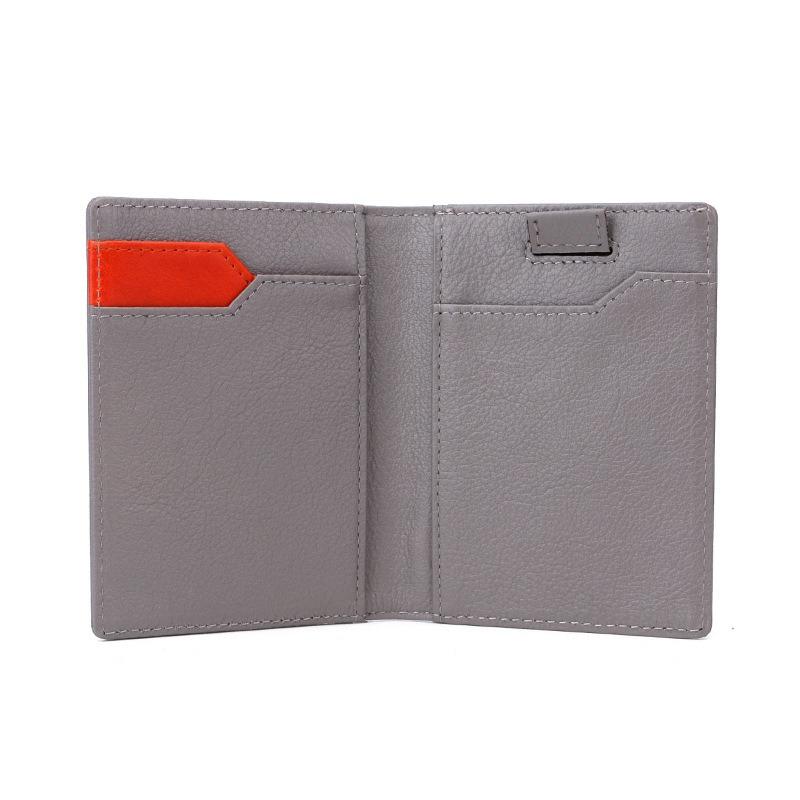 

Cowhide card bag plus mad horse leather thin wallet without rib wallet business card holder wallet Main picture 11X1X8cm світло-сірого кольору
