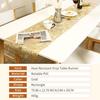 Leaf Hollow PVC Table Runner Bronzing Table Flag Non-slip Heat Insulation Placemat Dinning Table Mat Home Hotel Decor Tablecloth