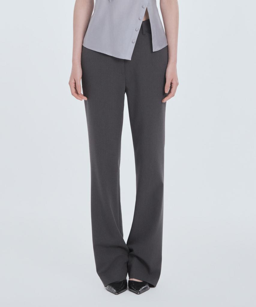 Mausolleum Emma Tailored Semi Bootcut Slacks - Charcoal