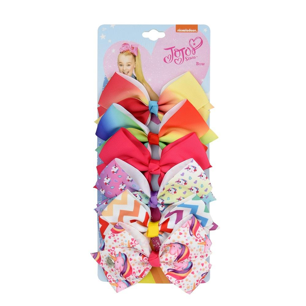 Exclusive For Children'S Hair Accessories Set 54 Colors Jojo Bow 6 Colors One Card Children'S Hairpin Baby Headgear 892