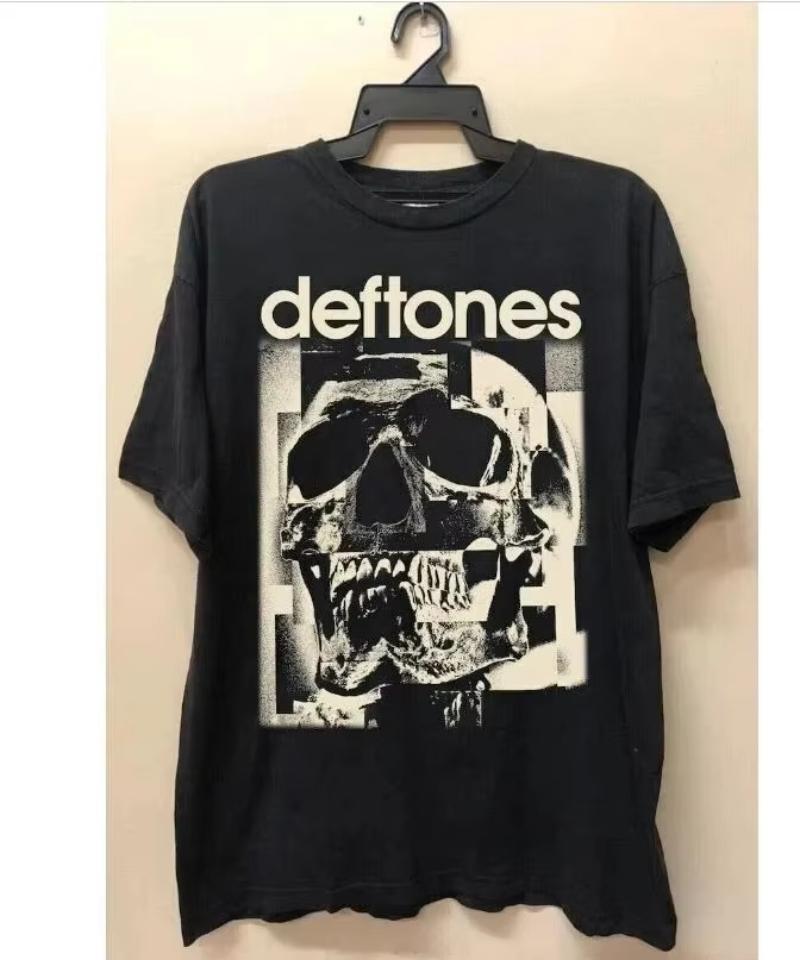 2025 Deftones Baumwolle Sänger Band T-Shirt Herren Damen Hip Hop Rock Tee Mode Kurzarm T-Shirt Sommer Vintage T-Shirts Oberteile