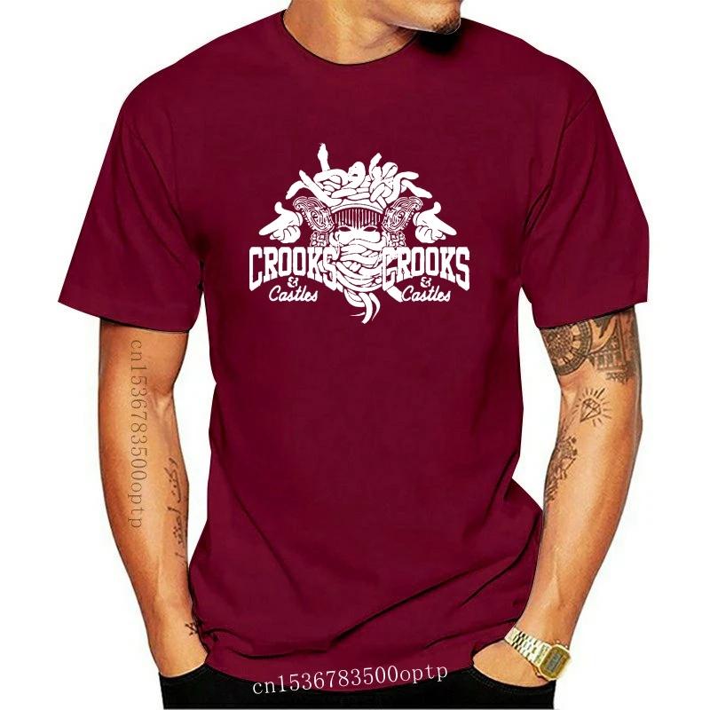 

New Crooks Castles Logo Black T Shirt Men Women Unisex Tumblr Tee Sleeve Harajuku Tops 5XL різнокольоровий