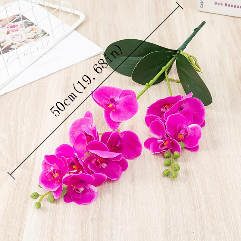 1/2pcs Artificial Silk Orchid Flowers, Lifelike Real Touch Phalaenopsis for Home Decor, Table Centerpiece, Vase Arrangement