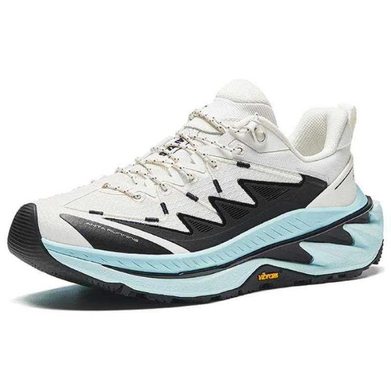 Anta Tanye Pro Women Low Top Outdoor Trail Running Shoes White Black Blue 922425512-7