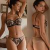 Seturi de Lenjerie Intimă pentru Femei Seturi din 2 Piese cu Sutien Push-Up Floral și Chiloți Brodați Seturi de Lenjerie Color-block Modă Sexy Lenjerie de Zi