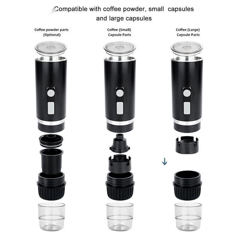 Portable Dual-Use Capsule Coffee Machine with Wireless Electric Heating