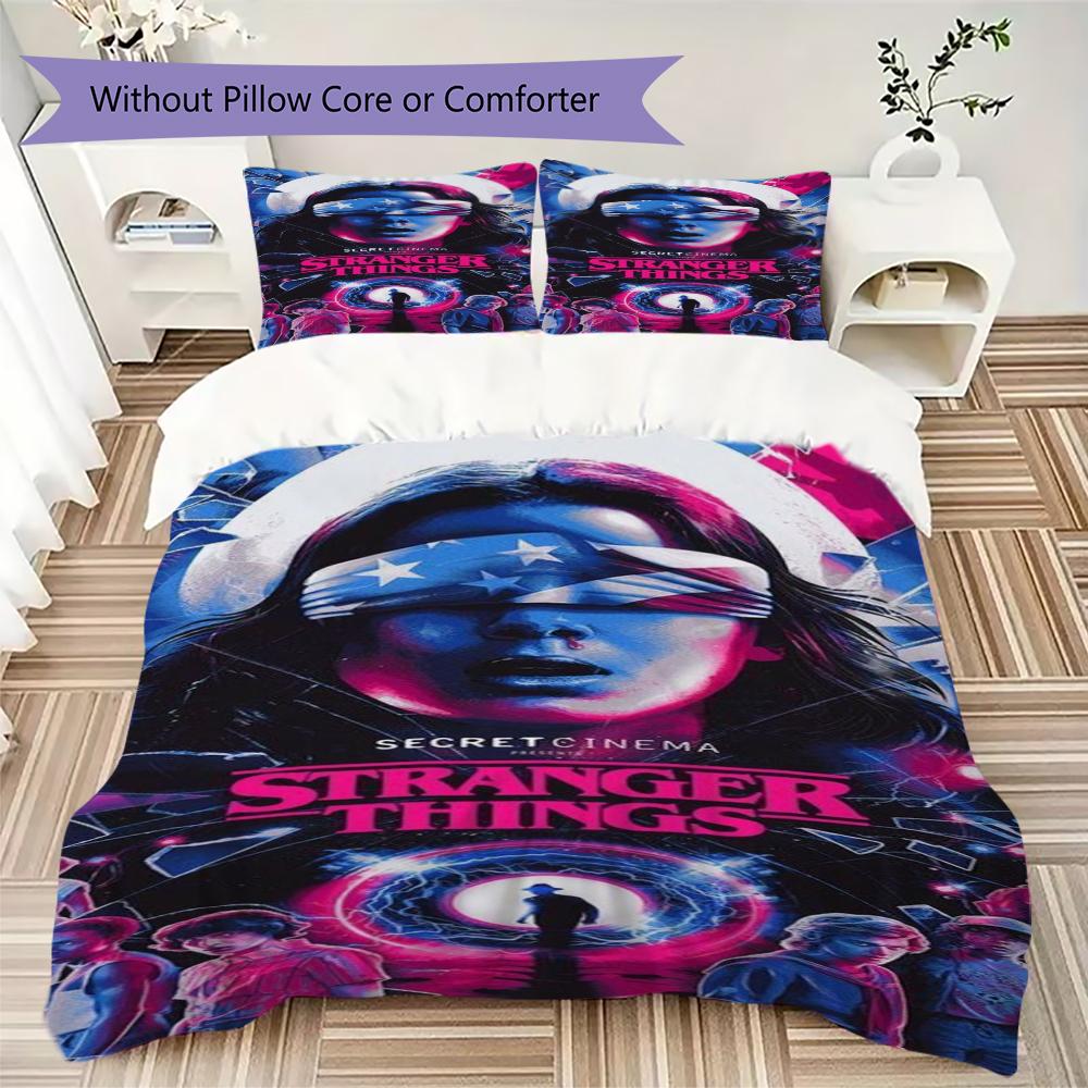 Stranger Things Upside Down Threepiece Set Without Core 1 Duvet Cover 2 Pillowcase Without Core Duvet Cover And Pillowcase