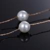 Necklace Single Layer Adjustable Alloy Women Faux Pearl Clavicle Chain for Wedding