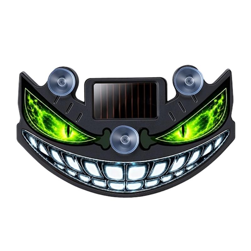 Solar Powered Rear Window Accent Light with Suction Cup Mount, LED Car Decor for Night Driving and Parked Display