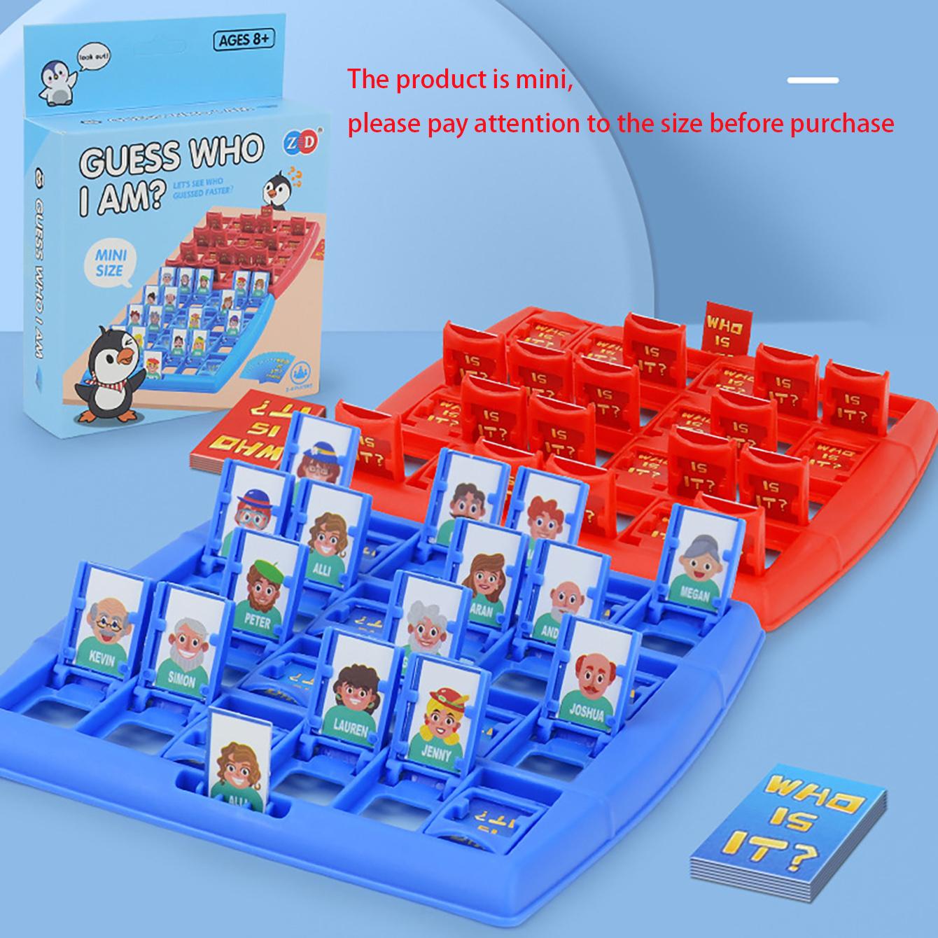 High-Quality Family High-Quality Guessing High-Quality Board High-Quality Game High-Quality Who High-Quality Am I Vintage style Play sets синий