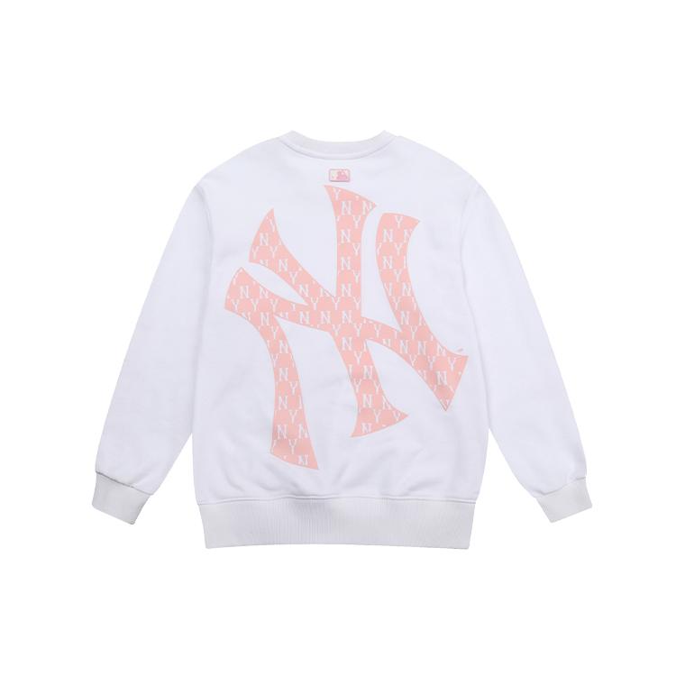 MLB Old Flower Sweatshirts Unisex White Crew Neck Moderate Regular 31MTM2111-50W XS