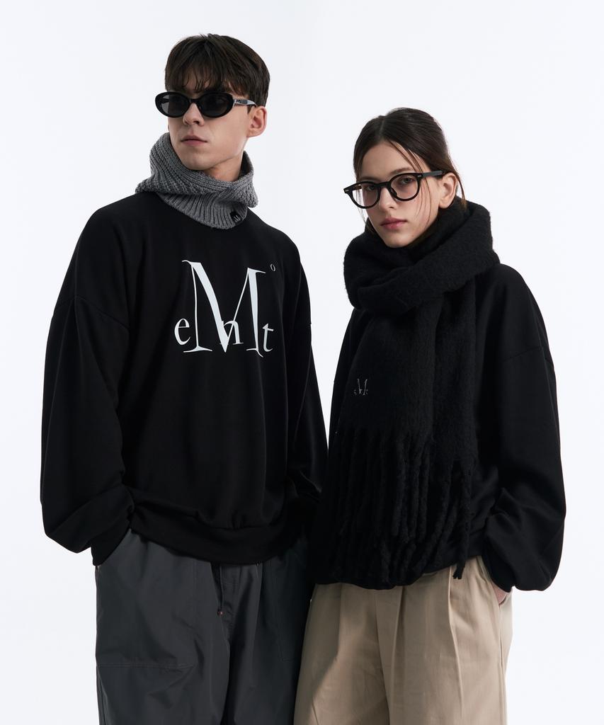 Mucent Big Logo Loose Fit Long Sleeve Sweatshirt (3 Colors)