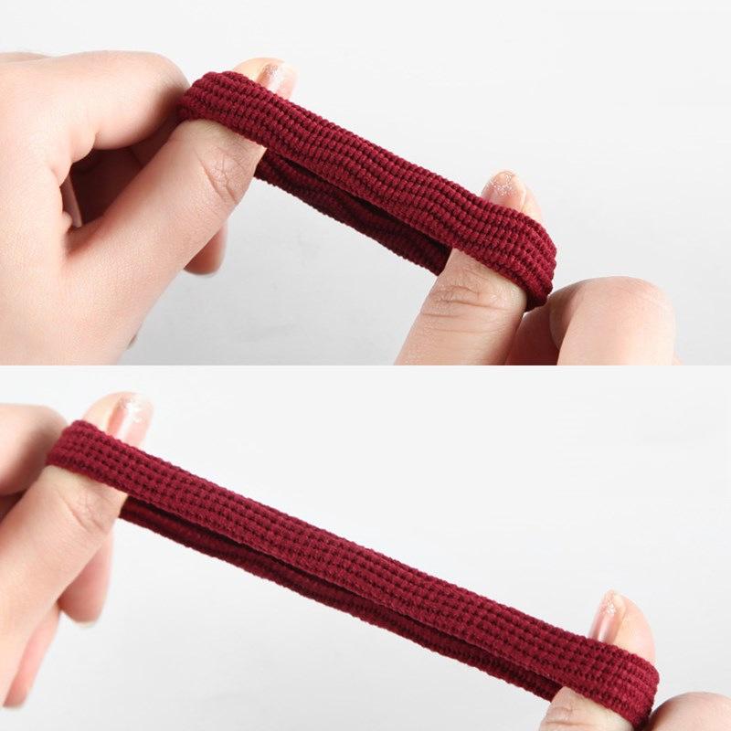 20 Pièces/Lot Couleur Unie Élastiques à Cheveux de Haute Qualité Sans Couture Simples Fille Femmes Bandeaux Accessoires Cheveux Chouchous