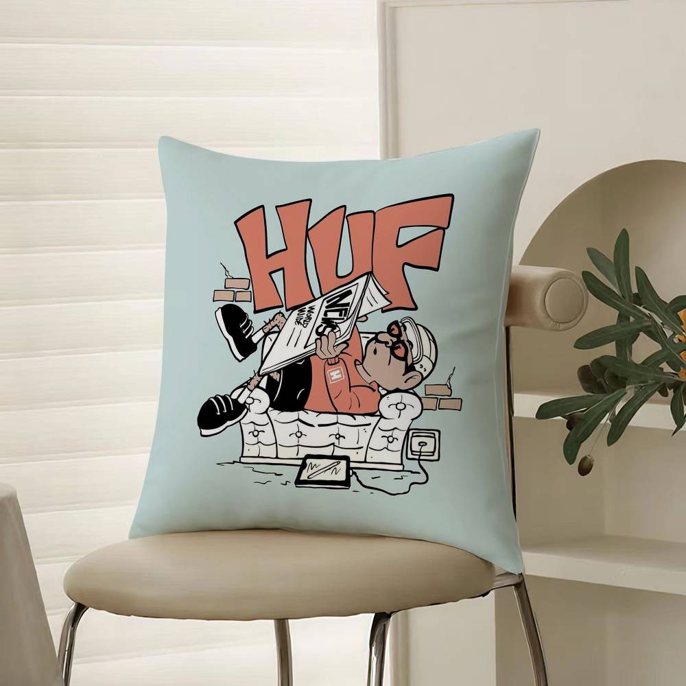 H-Huf Fashion Pillow Case Comfort Sofa Bed Silky elegant Invisible zipper Decorative cushion cover