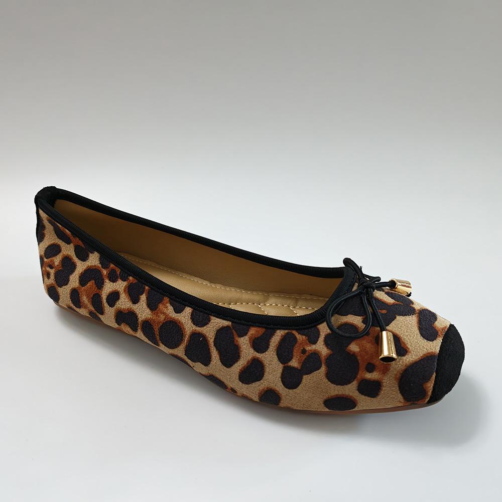 Women Classic Leopard Ballet Flats Square Toe Non-slip Flat Casual Slip-on Lightweight Shoes Daily Wear Plus Size 42